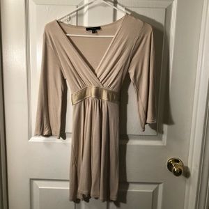 Express gold dress